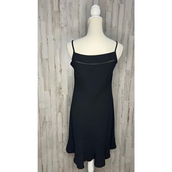 Ann Taylor LOFT Petite Black Spaghetti Strap Midi Dress 4P Formal - Picture 4 of 6